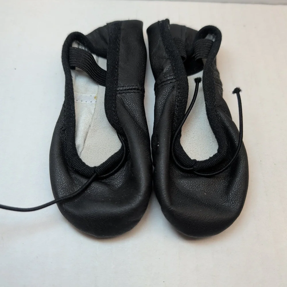 Bloch Dansoft Leather Child Ballet Slippers Shoes Black S0205G Size 7.5B